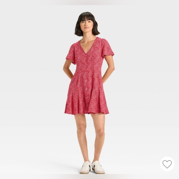 Universal Thread Red Fit and Flare Sundress - Picture 1 of 6